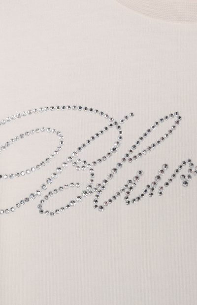 Хлопковая футболка BLUMARINE, арт. BGTS001.0.JF056/12M-2A, фото 3