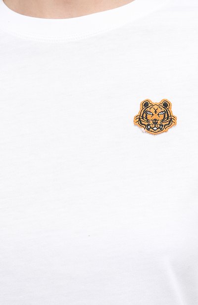 Хлопковая футболка KENZO белого цвета по цене 10900 руб., арт. FA62TS8434SJ, фото 5 Хлопковая футболка KENZO, арт. FA62TS8434SJ, фото 5