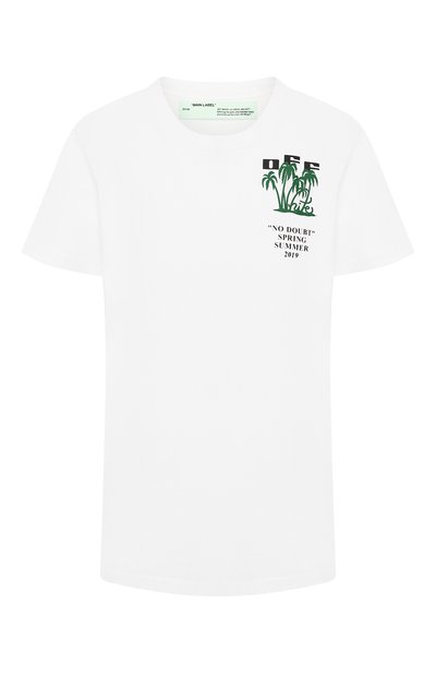 Женская хлопковая футболка OFF-WHITE, арт. 0WAA049R19B070450140