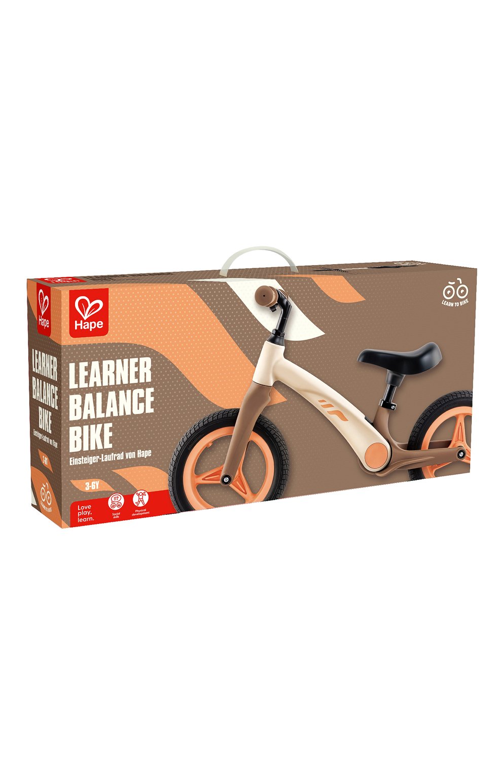 Беговел мой первый транспорт HAPE коричневого цвета по цене 26810 руб., арт. E1210_HP, фото 5 Беговел мой первый транспорт HAPE, арт. E1210_HP, фото 5