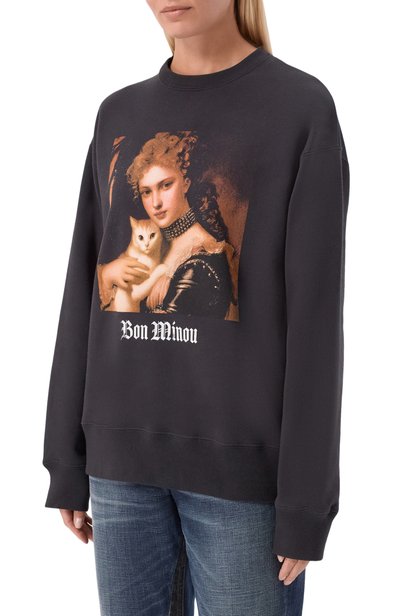 Хлопковый свитшот DOMREBEL черного цвета по цене 37400 руб., арт. B0N MIN0U/SWEATSHIRT, фото 3 Хлопковый свитшот DOMREBEL, арт. B0N MIN0U/SWEATSHIRT, фото 3