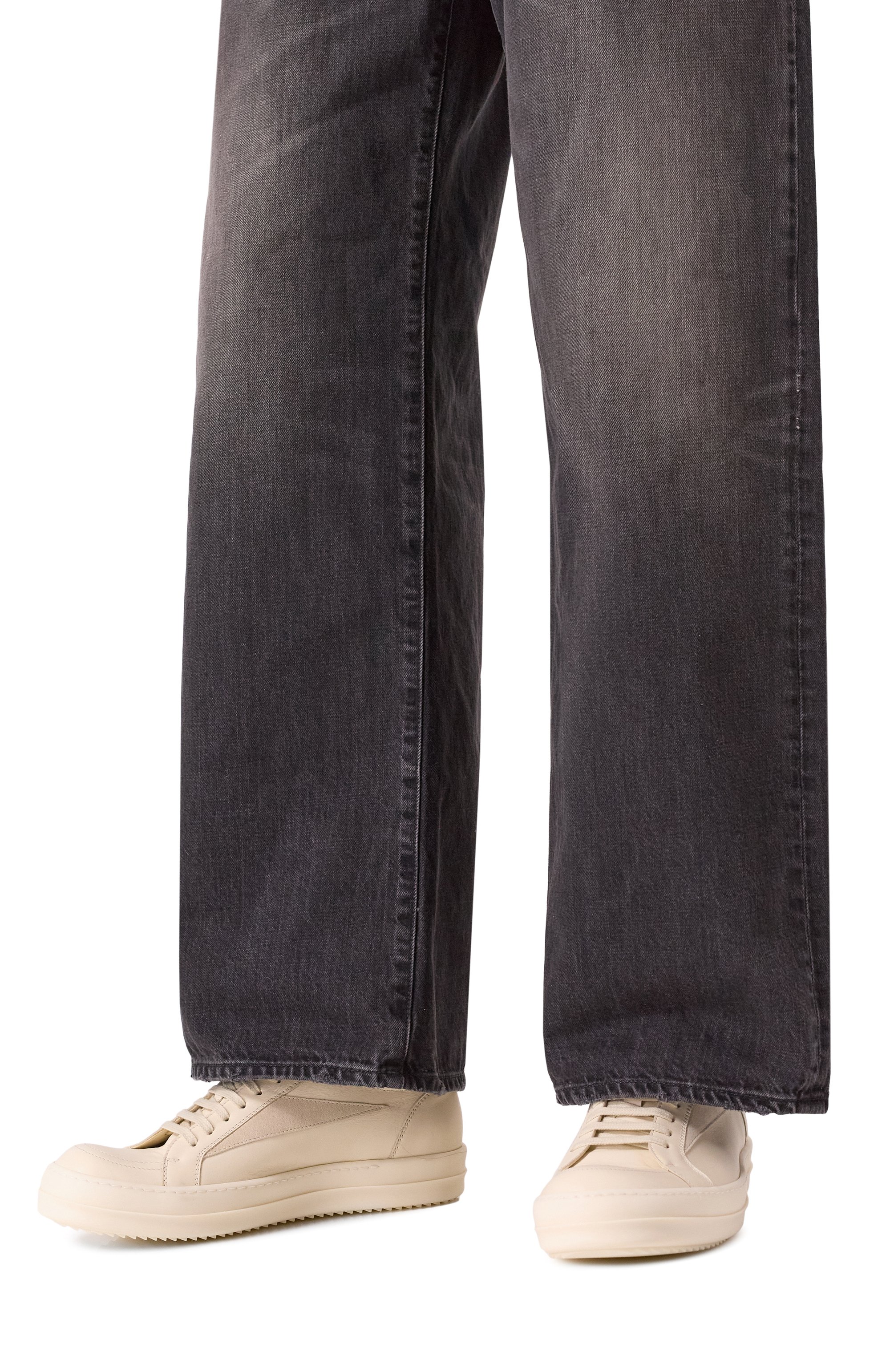 Кожаные кеды hollywood RICK OWENS, арт. RU01E5897/LC0LVS, фото 3