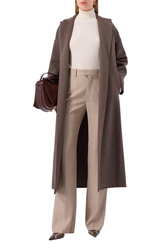 Кашемировое пальто Agnona TL1012E/D7036E Коричневый  TL1012E/D7036E Фото 2