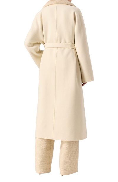 Шерстяное пальто с отделкой из норки MVST, арт. FTBPL-Y326V/DRG1520, фот�о 4