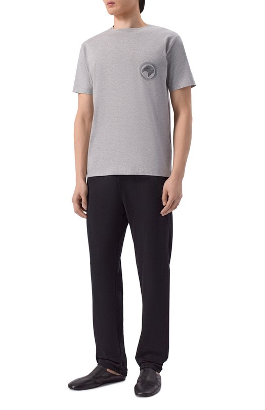 Хлопковая футболка Stefano Ricci MNI42H0020/803C0 Серый  MNI42H0020/803C0 Фото 2