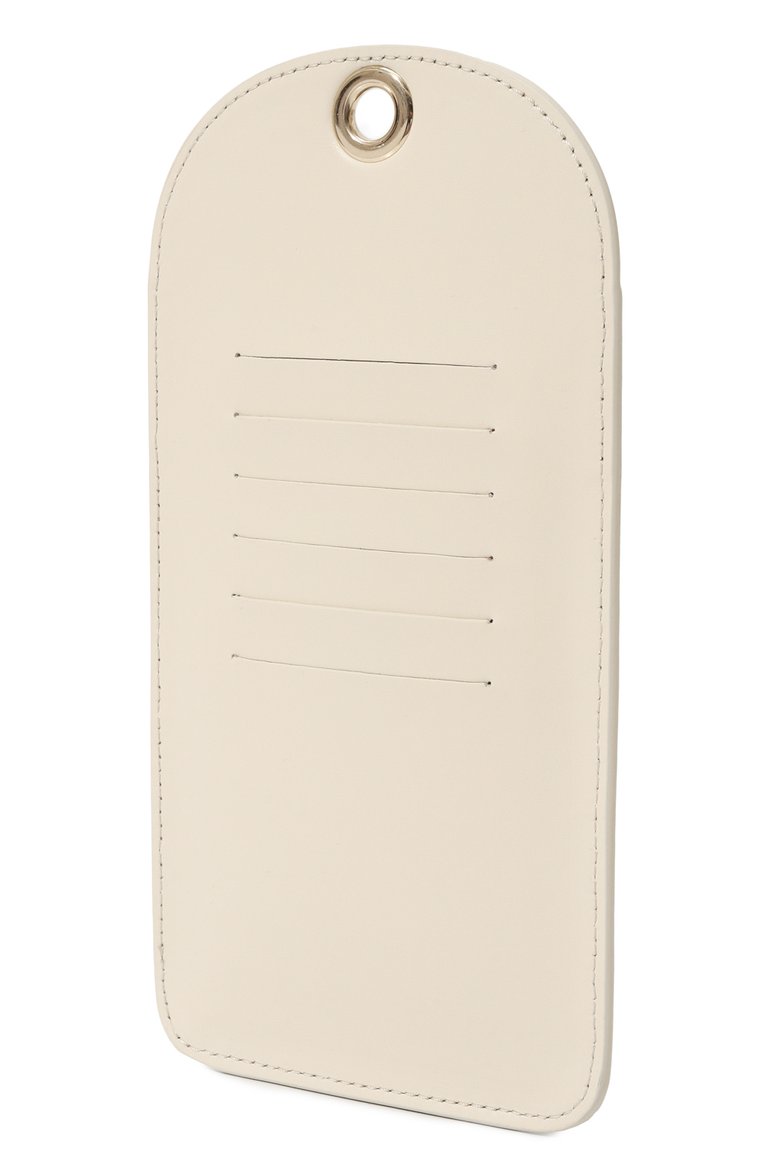 Кожаный чехол для iphone GIORGIO ARMANI белого цвета, арт. Y1H516/YWU5A | Фото 4 (Нос: Не проставлено; Региональные ограничения белый список (Axapta Mercury): Не проставлено; Женское Кросс-КТ: Кожа iPhone)