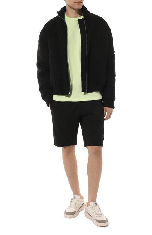 Хлопковые шорты Stone Island 101564651 Чёрный  101564651 Фото 2