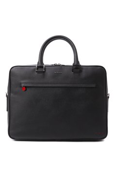 Мужская портфель KITON черного цвета, арт. UBA0007N0122808 | Фото 1 (Размер: large; Материал сплава: Проставлено; Драгоценные камни: Проставлено; Материал: Натуральная кожа; Ремень/цепочка: На ремешке; Сумки-технические: Портфели)