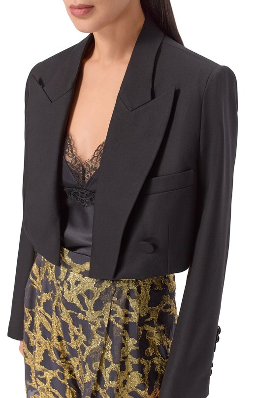 Шерстяной жакет Nina Ricci 26PCVE008/WV0323 Чёрный  26PCVE008/WV0323 Фото 5