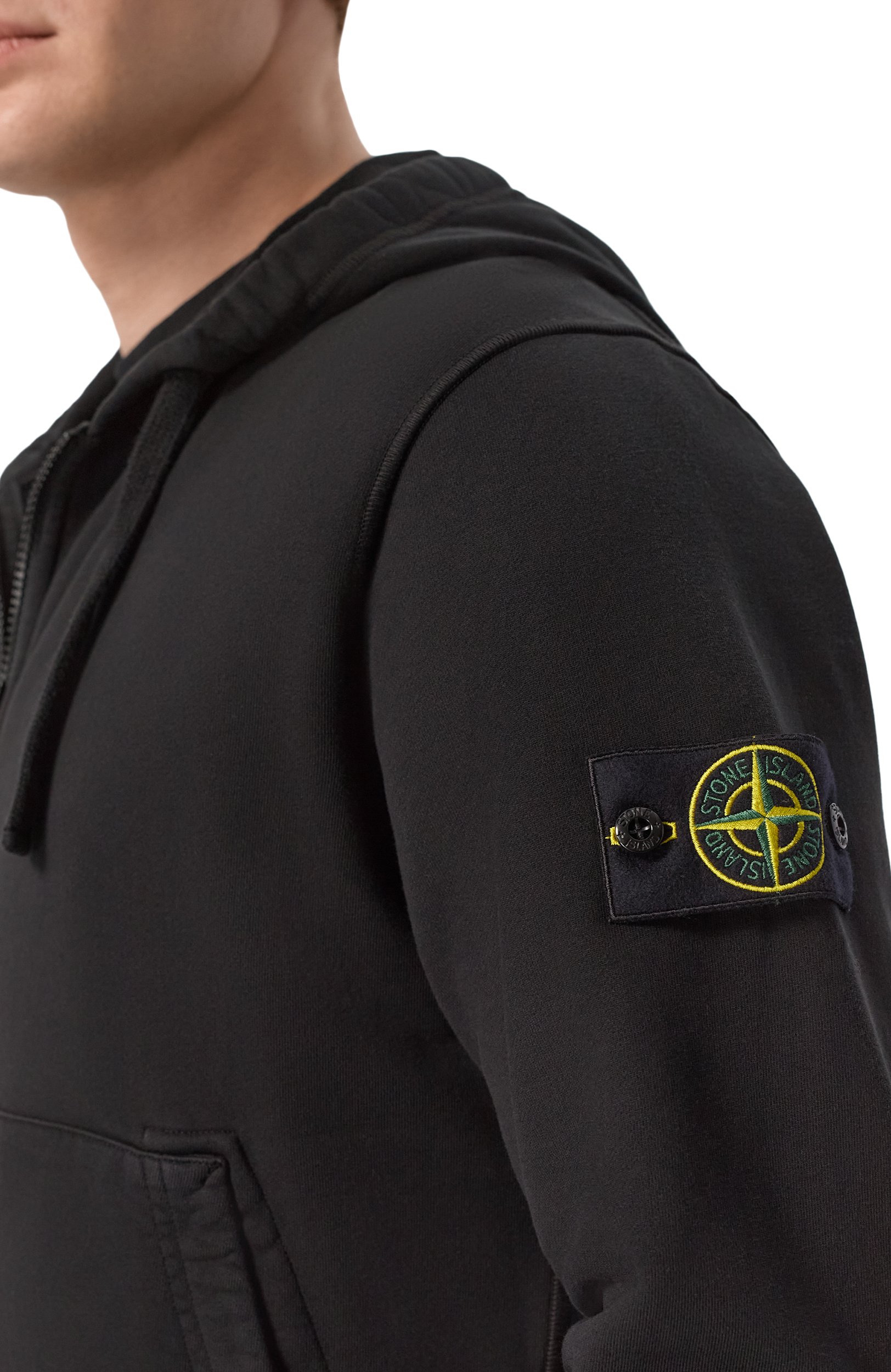 Хлопковая толстовка STONE ISLAND черного цвета по цене 49950 руб., арт. K2S156100061/S0051, фото 5 Хлопковая толстовка STONE ISLAND, арт. K2S156100061/S0051, фото 5