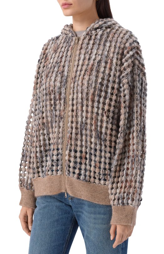 Кардиган Brunello Cucinelli MGSR24306 Коричневый  MGSR24306 Фото 3