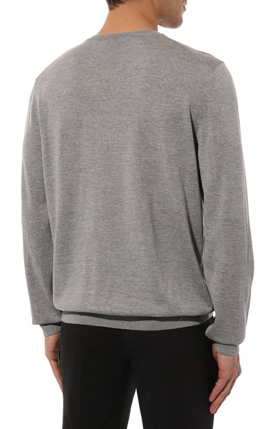 Шерстяной джемпер BOSS серого цвета по цене 20950 руб., арт. 50468239, фото 4 Шерстяной джемпер BOSS, арт. 50468239, фото 4