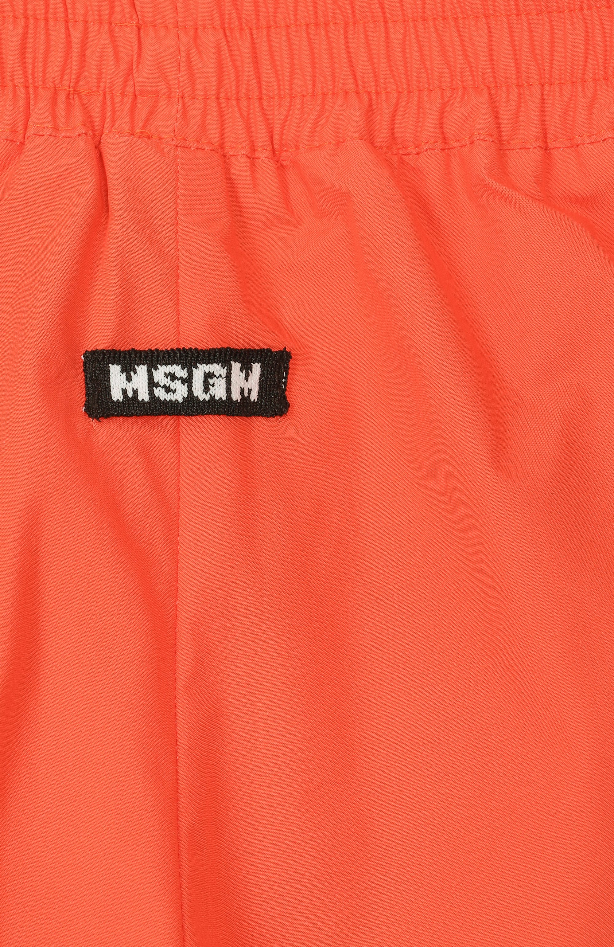 Хлопковые шорты MSGM KIDS оранжевого цвета по цене 11400 руб., арт. S6MSJGSH098, фото 3 Хлопковые шорты MSGM KIDS, арт. S6MSJGSH098, фото 3