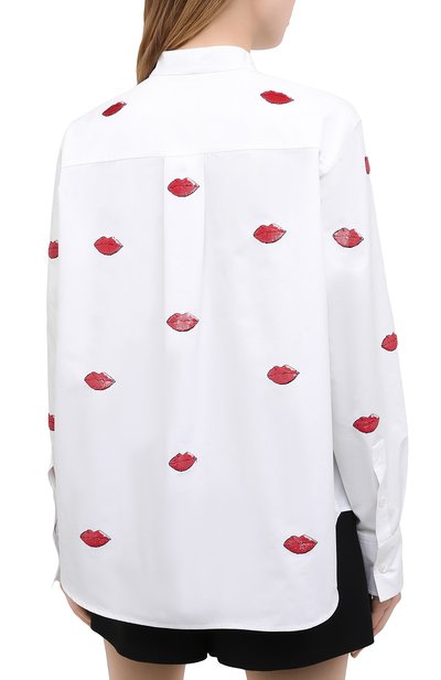 Хлопковая блузка VALENTINO белого цвета по цене 299500 руб., арт. VB3AE5G05DN, фото 4 Хлопковая блузка VALENTINO, арт. VB3AE5G05DN, фото 4
