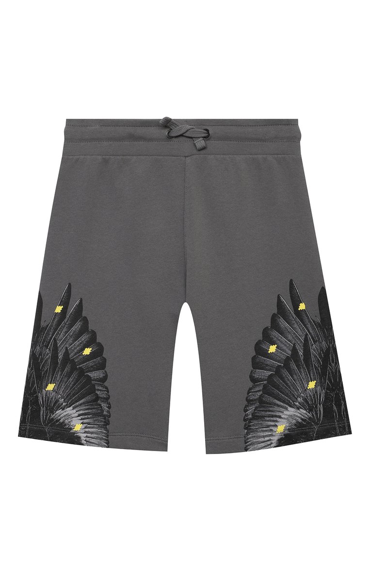 Детские хлопковые шорты MARCELO BURLON KIDS OF MILAN темно-серого цвета, арт. 21E/B/MB/3207/0020/2-6Y | Фото 1 (Материал внешний: Хлопок; Мальчики Кросс-КТ: Шорты-одежда; Региональные ограничения белый список (Axapta Mercury): RU, Не проставлено; Материал сплава: Проставлено; Нос: Не проставлено)