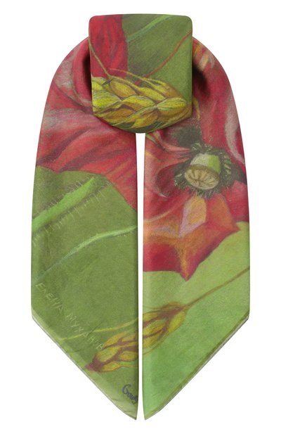 Женский шелковый платок маки GOURJI, арт. 91140637/9151172