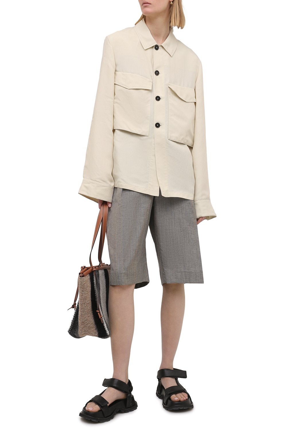 Шорты из шерсти и льна BRUNELLO CUCINELLI, арт. MH513P7593, фото 2