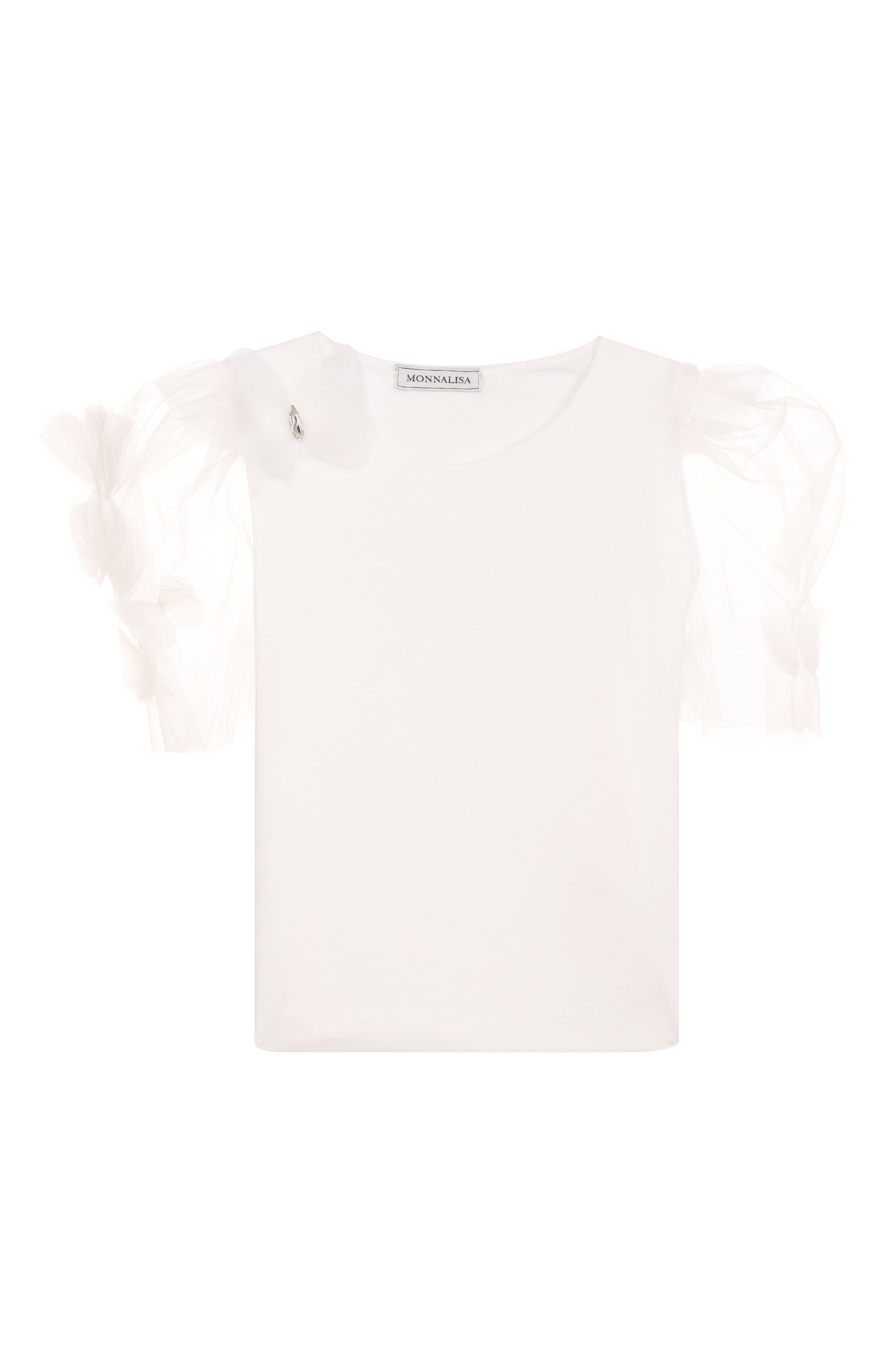 Хлопковая футболка MONNALISA, арт. 71E605, фото 1