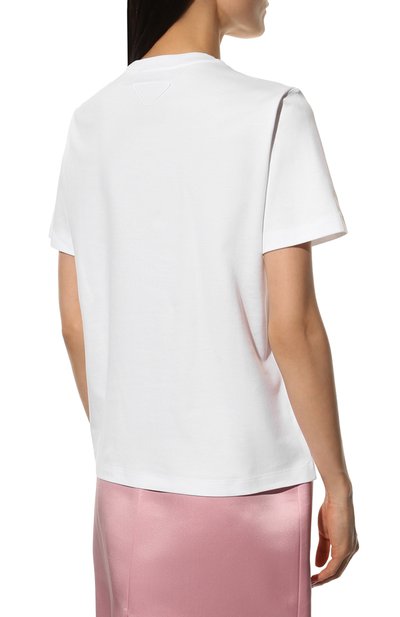 Хлопковая футболка PRADA, арт. 35838R-103H-F0009-162, фото 4