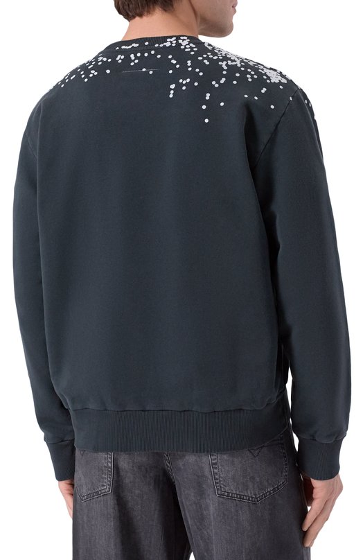 Хлопковый свитшот MM6 SH2GU0027/M25024 Чёрный  SH2GU0027/M25024 Фото 4