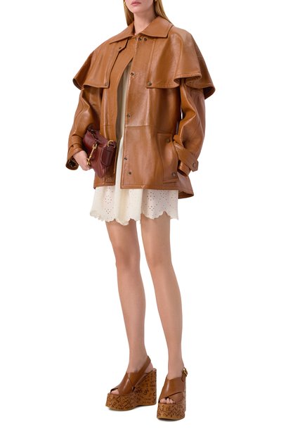 Кожаные босоножки maxime CHLOÉ, арт. CHC24A02YLU, фото 3