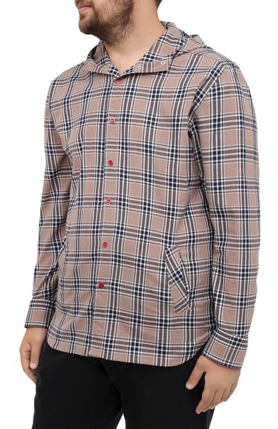 Хлопковая рубашка KITON, арт. UMCMARH0748711/45-50, фото 3