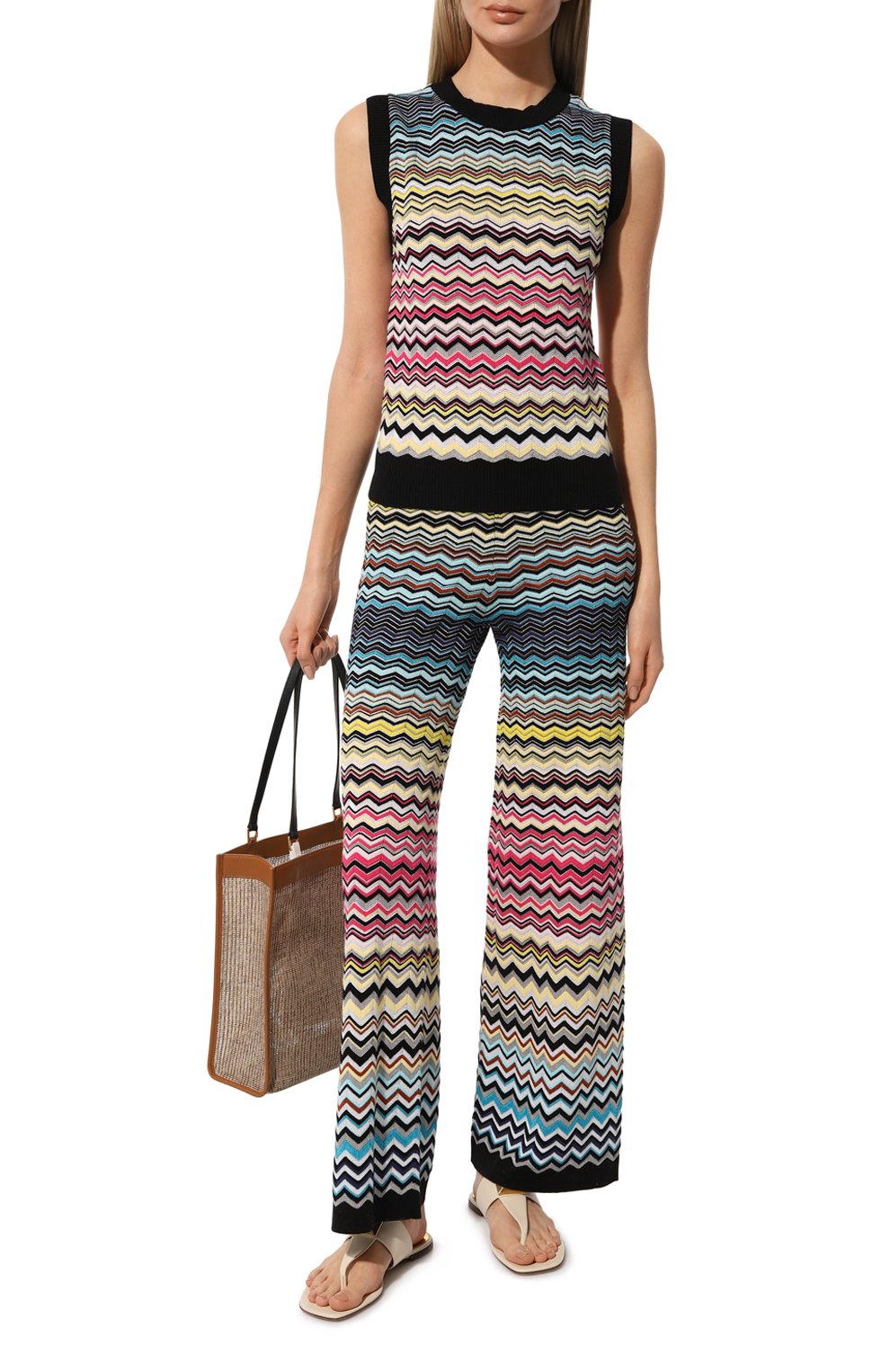 Брюки из хлопка и вискозы MISSONI, арт. DS23SI0Y-BK022H, фото 2
