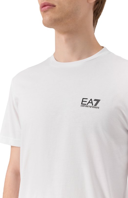 Хлопковая футболка EA7 8NPT25/PJVPZ Белый  8NPT25/PJVPZ Фото 5
