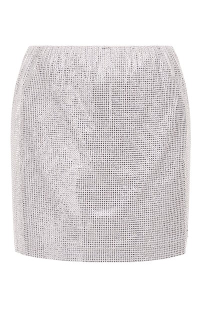 Женская хлопковая юбка с отделкой стразами PRADA, арт. 31127R/13TI