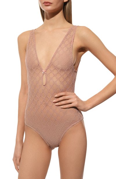 Боди GUCCI розового цвета по цене 99360 руб., арт. 624769 XJBVY, фото 2 Боди GUCCI, арт. 624769 XJBVY, фото 2