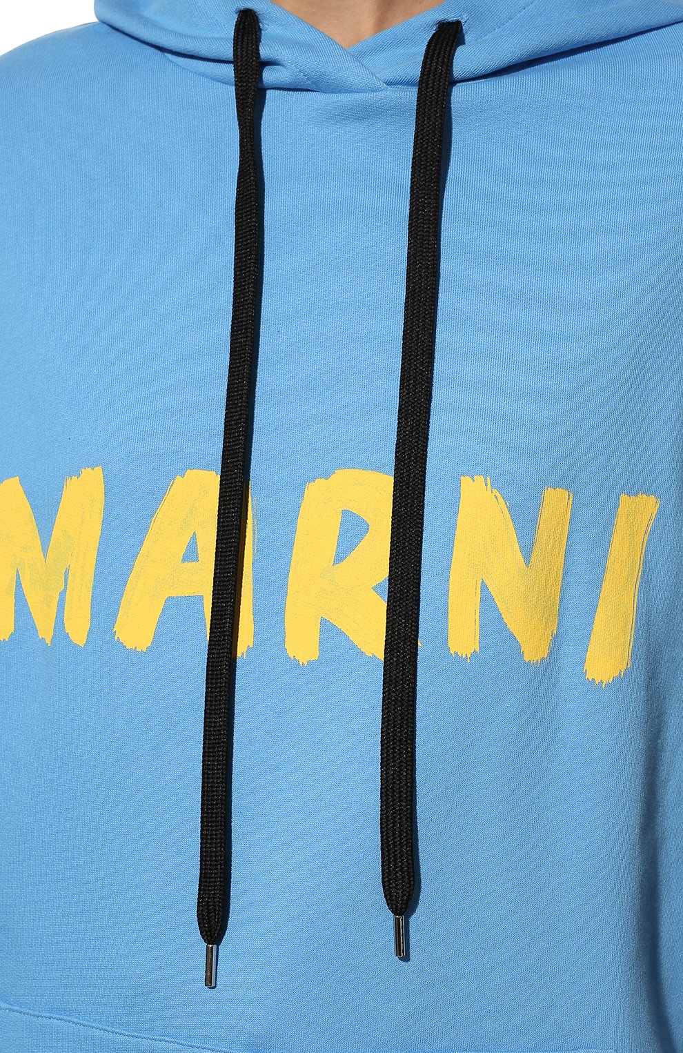 Хлопковое худи MARNI голубого цвета по цене 59700 руб., арт. FLJE0157P1/USCS52, фото 5 Хлопковое худи MARNI, арт. FLJE0157P1/USCS52, фото 5