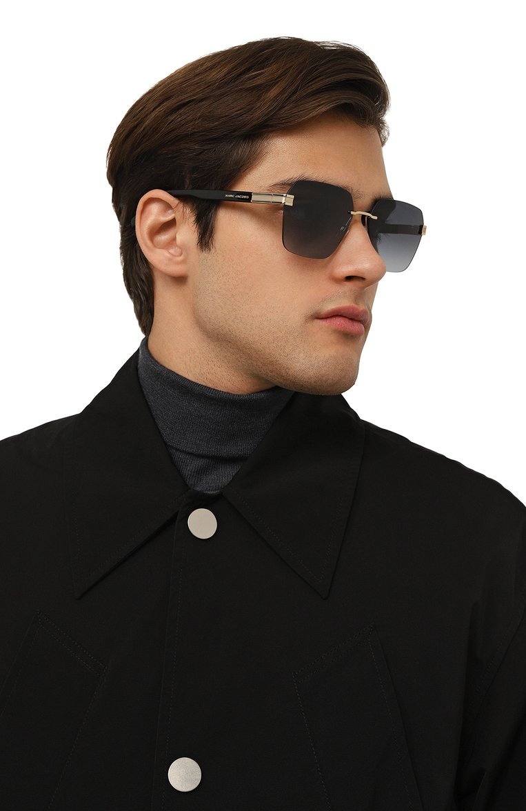 Женские солнцезащитные очки MARC JACOBS (THE) черного цвета, арт. MARC 713 807 | Фото 3 (Нос: Не проставлено; Региональные ограничения белый список (Axapta Mercury): Не проставлено; Кросс-КТ: С/з-унисекс; Тип очков: С/з; Материал: Металл; Оптика Гендер: оптика-унисекс; Очки форма: Квадратные)