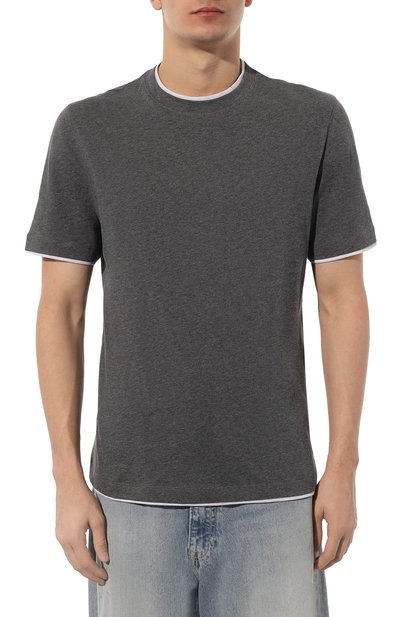 Хлопковая футболка BRUNELLO CUCINELLI, арт. M0B137427, фото 3