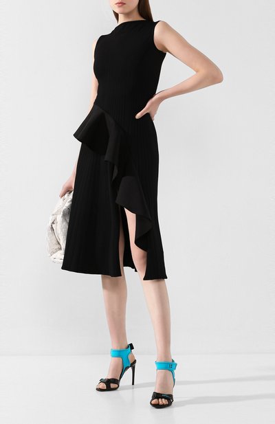 Платье OFF-WHITE черного цвета по цене 222500 руб., арт. 0WHI026S20KNI0011000, фото 2 Платье OFF-WHITE, арт. 0WHI026S20KNI0011000, фото 2