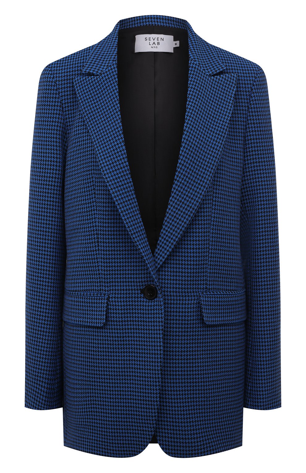 Жакет из вискозы SEVEN LAB синего цвета по цене 27300 руб., арт. J hound b-navy, фото 1 Жакет из вискозы SEVEN LAB, арт. J hound b-navy, фото 1