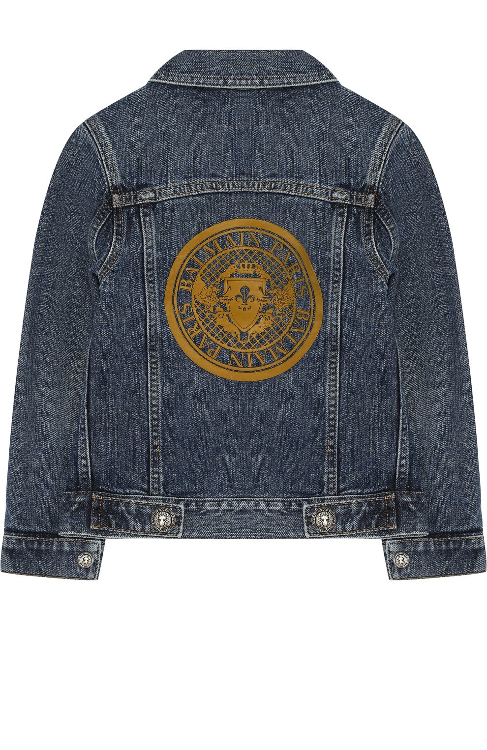 Джинсовая куртка с принтом на спине BALMAIN, арт. S8E/2029/T251, фото 2