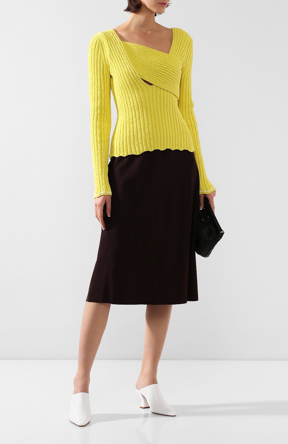 Хлопковый пуловер BOTTEGA VENETA желтого цвета по цене 139000 руб., арт. 608818/VKJG0, фото 2 Хлопковый пуловер BOTTEGA VENETA, арт. 608818/VKJG0, фото 2