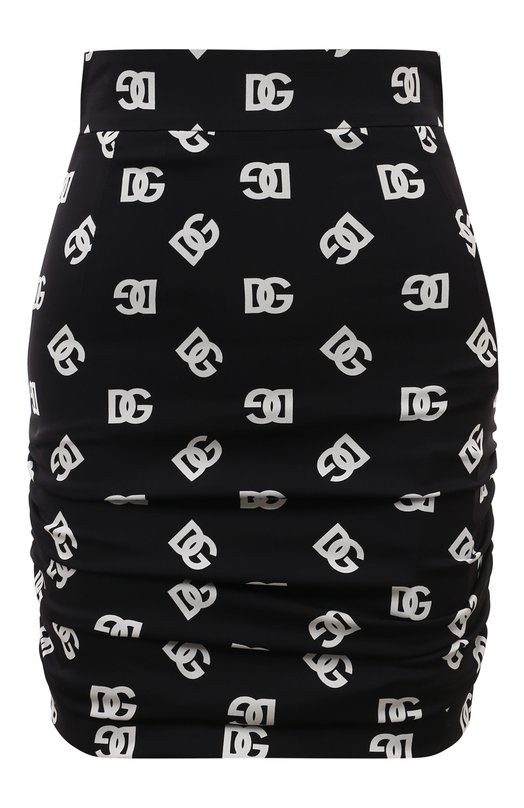 Шелковая юбка Dolce & Gabbana F4CJJT/FSA4I Чёрно-белый F4CJJT/FSA4I