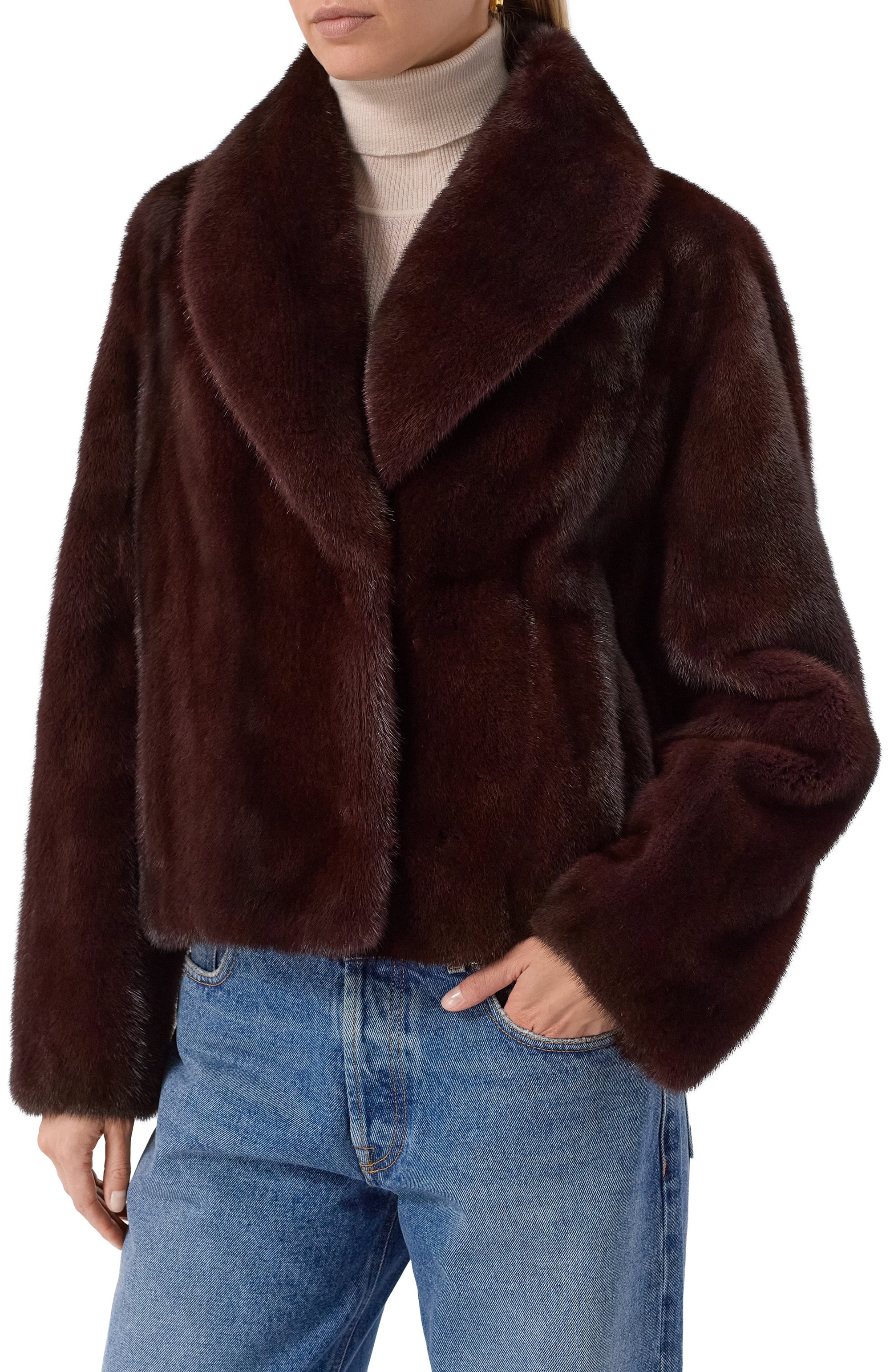 Шуба из норки YVES SALOMON, арт. 25WYV30762VMLX/A6074, фото 3