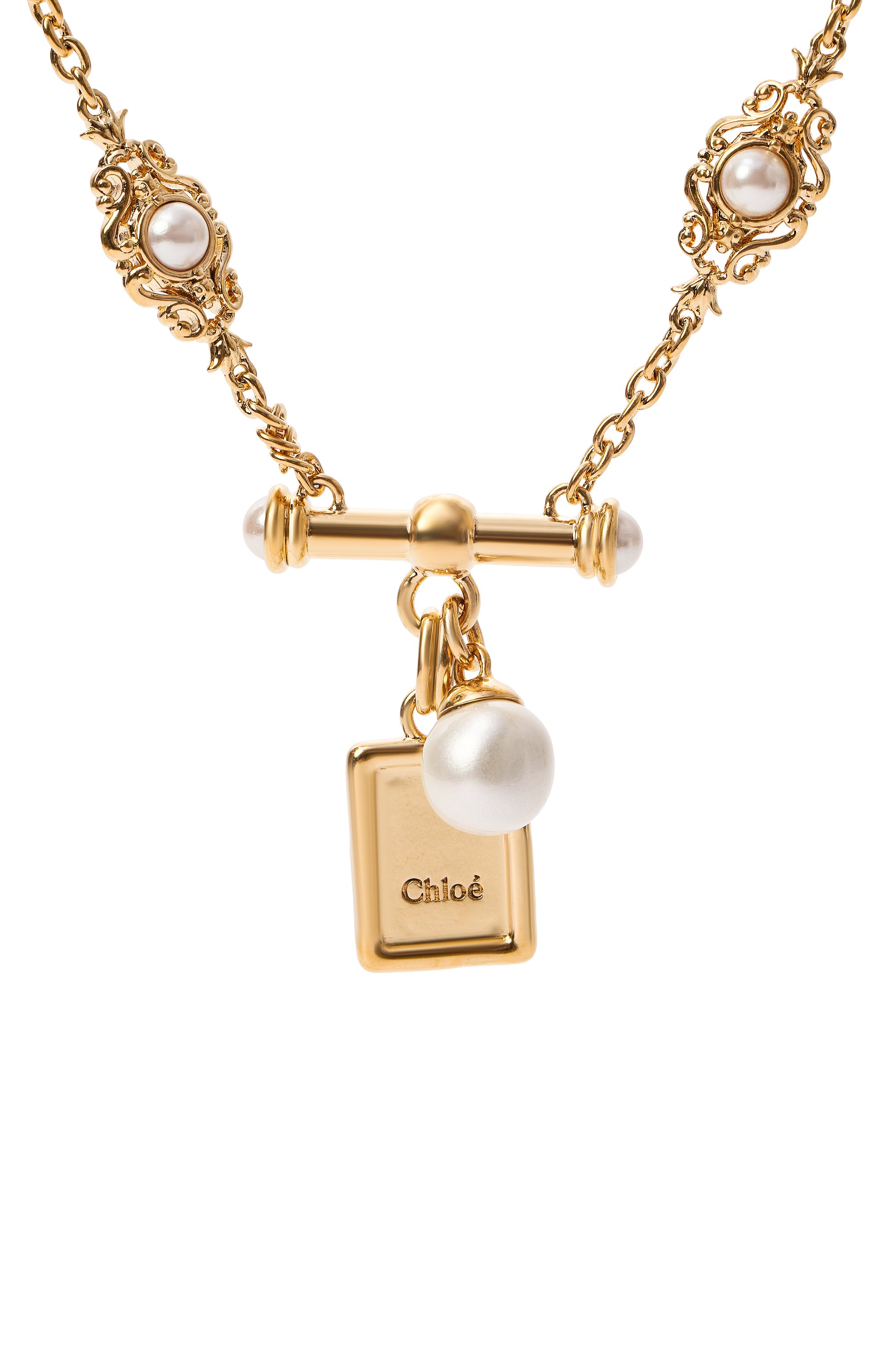 Колье CHLOÉ золотого цвета по цене 75250 руб., арт. CH26SJN02BRE, фото 3 Колье CHLOÉ, арт. CH26SJN02BRE, фото 3