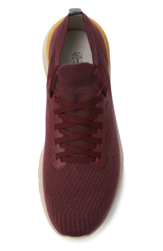 Текстильные кроссовки Brunello Cucinelli MZUPMB0252 Бордовый  MZUPMB0252 Фото 6