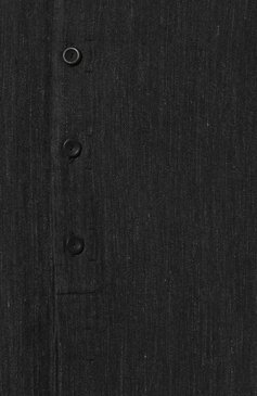 Мужская льняная рубашка HANNES ROETHER темно-серого цвета, арт. TU29BS.6043 | Фото 5 (Длина (для топов): Стандартные; Рукава: Длинные; Материал сплава: Проставлено; Драгоценные камни: Проставлено; Материал внешний: Лен; Принт: Однотонные; Случай: Повседневный; Воротник: Мандарин; Манжеты: На пуговицах; Стили: Кэжуэл)