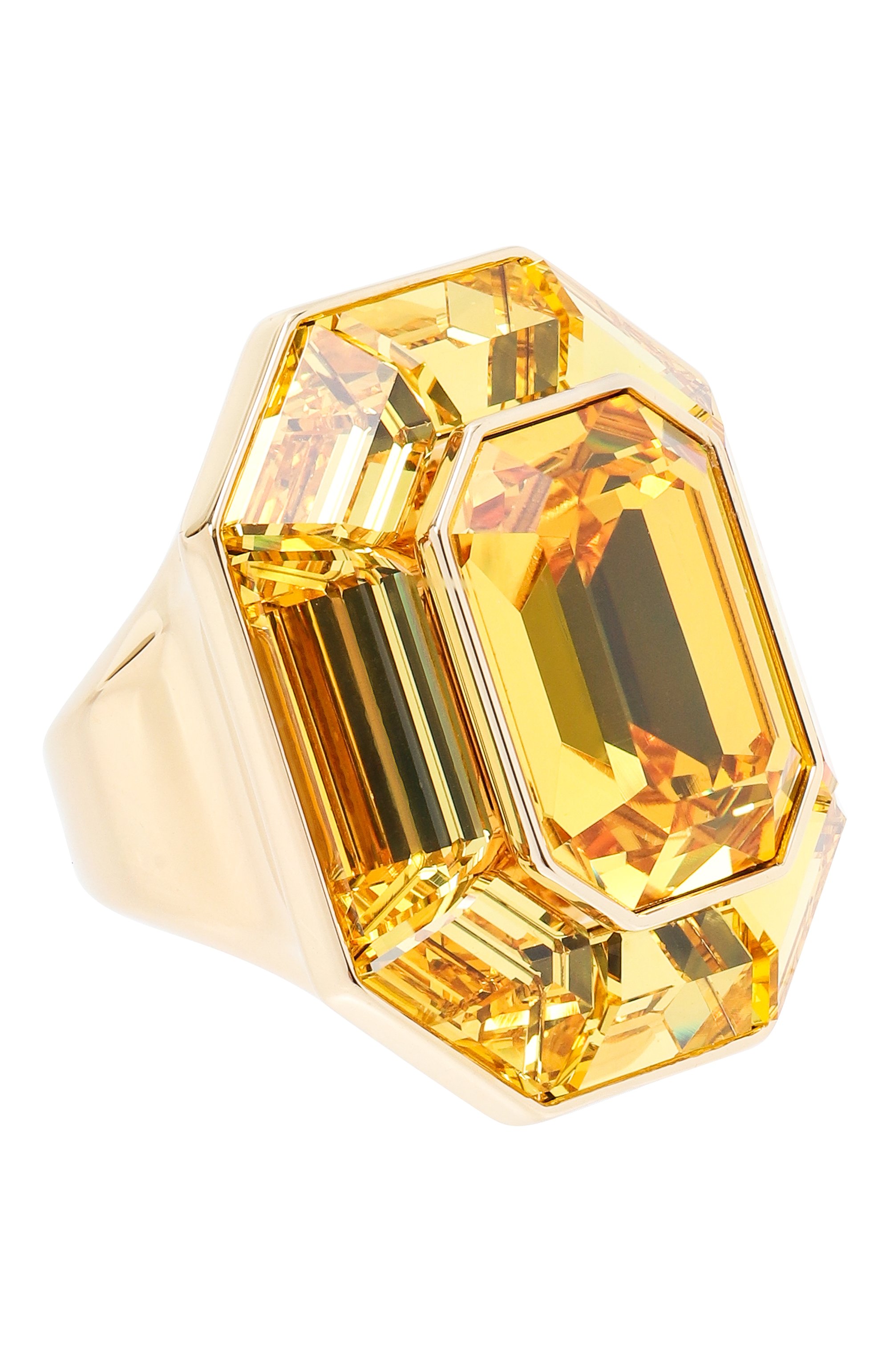 Кольцо lucent SWAROVSKI желтого цвета по цене 34000 руб., арт. 5721601, фото 1 Кольцо lucent SWAROVSKI, арт. 5721601, фото 1