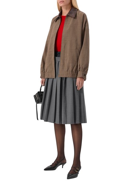 Шерстяная куртка PRADA темно-коричневого цвета по цене 593000 руб., арт. P8063E/6130, фото 2 Шерстяная куртка PRADA, арт. P8063E/6130, фото 2