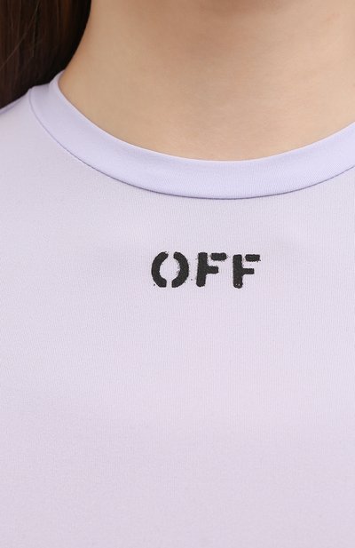 Лонгслив OFF-WHITE сиреневого цвета по цене 34050 руб., арт. 0WAD136S21JER001, фото 5 Лонгслив OFF-WHITE, арт. 0WAD136S21JER001, фото 5