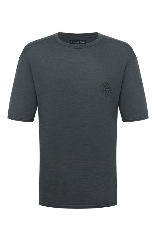 Шерстяная футболка Stefano Ricci MNH5404880/WV Зелёный MNH5404880/WV