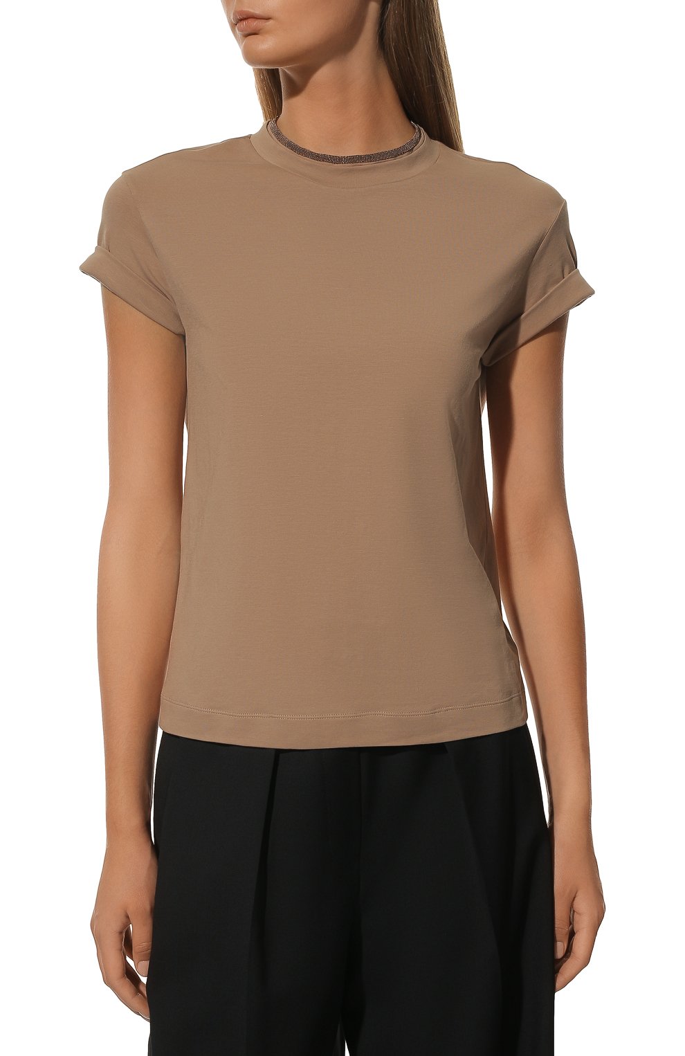 Хлопковая футболка BRUNELLO CUCINELLI, арт. M0T18BD200, фото 3