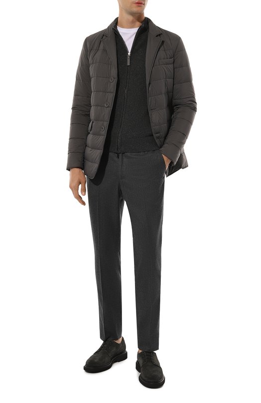 Шерстяные брюки Corneliani 944L25-9418111 Серый  944L25-9418111 Фото 2