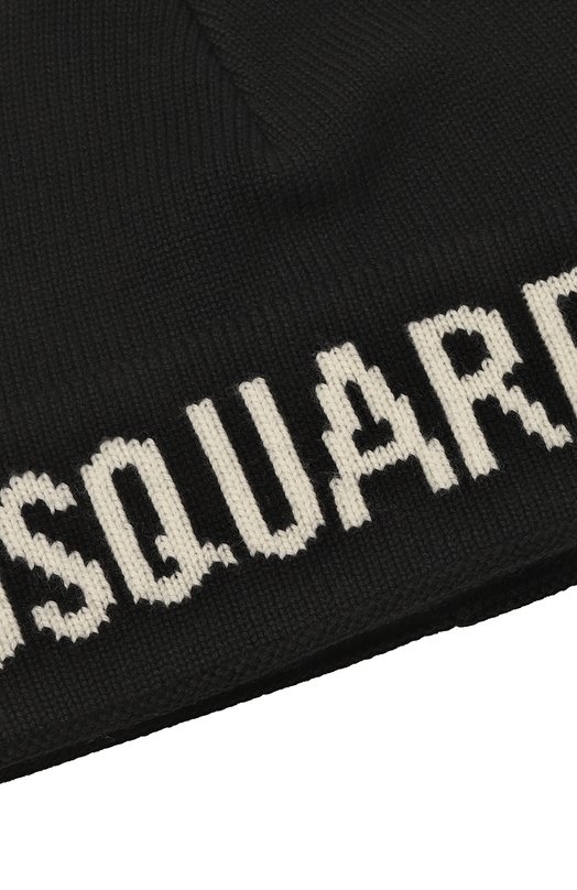 Шерстяная шапка Dsquared2 KNM0161/01W04328 Чёрно-белый  KNM0161/01W04328 Фото 3