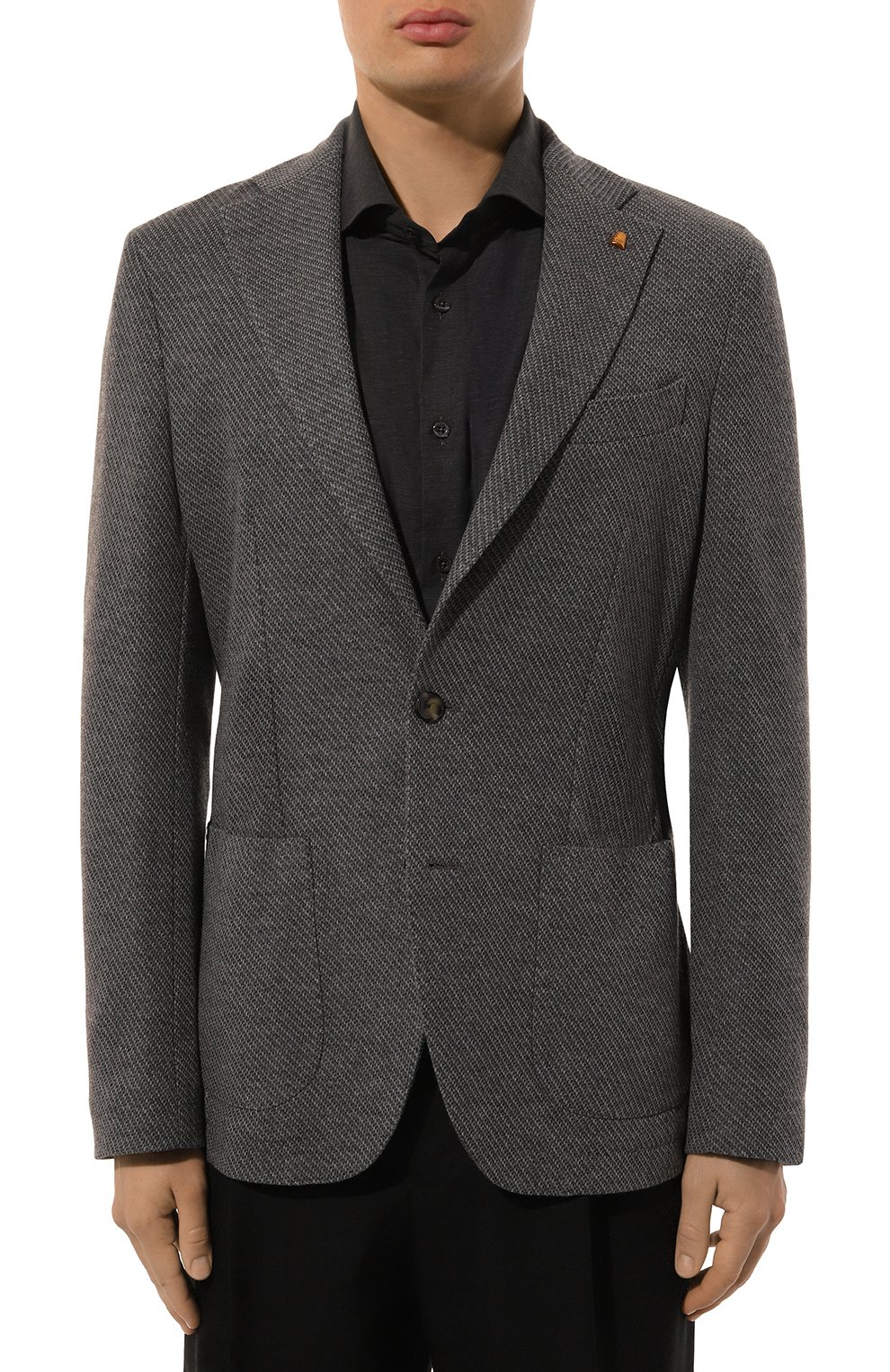 Пиджак из шерсти и хлопка SARTORIA LATORRE темно-серого цвета по цене 61550 руб., арт. JD74/JG041, фото 4 Пиджак из шерсти и хлопка SARTORIA LATORRE, арт. JD74/JG041, фото 4